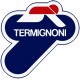 Plaque logo Termignoni dimension 75x75mm et 3 rivets borgnes alu