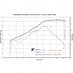 Ligne Termignoni finition titane / carbone Honda CB 125 R (18-19)