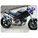 Set of slip on silencers Termignoni racing carbon for Ducati Monster 400, 600, 620, 695, 750, 800, 900, 916 S4, 1000