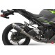 Silencieux Termignoni rond carbone embout inox pour Kawasaki Z 400 Ninja 400 2018-2019
