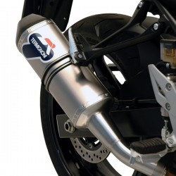 Silencieux Termignoni homologué look carbone Suzuki GSR 750 2011-2016, illustration version inox (ref. S069080IV)