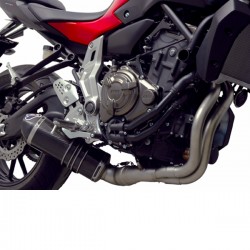 Ligne complète Termignoni "Black Edition" noire-carbone Yamaha MT-07 et XSR 700 2021-2022