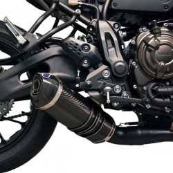 Ligne complète Termignoni "Black Edition" noire-carbone Yamaha MT-07 et XSR 700 2021-2022