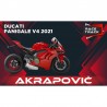 Ducati Panigale V4 2021, slip on Akrapovic 96481392B et Upmap