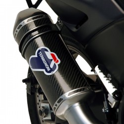 Ligne Termignoni racing titane / carbone Yamaha Tmax 530 (12-16). Illustration version carbone