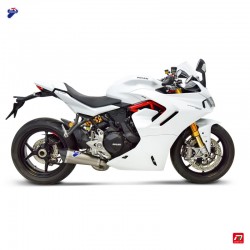 Demi-ligne Termignoni avec silencieux titane-carbone pour Ducati Supersport 950 - 950S Euro5 2021-2023 + Kit Upmap