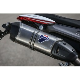 Silencieux Termignoni homologué position haute Titane / Carbone pour Ducati Hypermotard 821, Hyperstrada 821