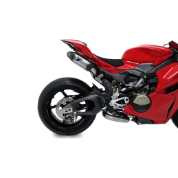 Ligne complète Termignoni Racing Ducati Panigale V4 2025 | Full Titane Carbone (latérale arrière).