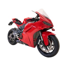D23509400INA, silencieux Termignoni Black Edition sur Ducati Panigale V4 2025, vue moto 3/4 avant droit D23509400INA, silencieux Termignoni Black Edition sur Ducati Panigale V4 2025, vue moto 3/4 avant droit