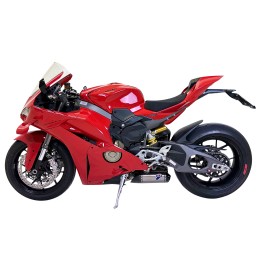 D23509400ITA, silencieux Termignoni Titane sur Ducati Panigale V4 2025, moto côté gauche D23509400ITA, silencieux Termignoni Titane sur Ducati Panigale V4 2025, moto côté gauche