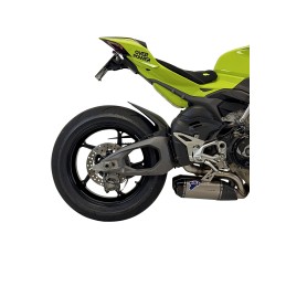 D23509400ITA, silencieux Termignoni Titane sur Ducati StreetFighter V4 2025, vue arrière droit D23509400ITA, silencieux Termignoni Titane sur Ducati StreetFighter V4 2025, vue arrière droit
