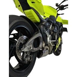 D23509400ITA, silencieux Termignoni Titane sur Ducati StreetFighter V4 2025, vue arrière droit D23509400ITA, silencieux Termignoni Titane sur Ducati StreetFighter V4 2025, vue arrière droit