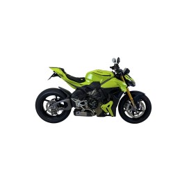 D23509400ITA, silencieux Termignoni Titane sur Ducati StreetFighter V4 2025, vue moto coté droit