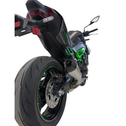 Silencieux Termignoni racing INOX - CARBONE  pour Kawasaki Z 900 2024-2025, vue 3/4 arrière droit Silencieux Termignoni racing INOX - CARBONE  pour Kawasaki Z 900 2024-2025, vue 3/4 arrière droit