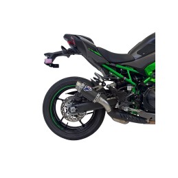 Silencieux Termignoni racing CARBONE  pour Kawasaki Z 900 2024-2025, arrière moto, détail silencieux Silencieux Termignoni racing CARBONE  pour Kawasaki Z 900 2024-2025, arrière moto, détail silencieux