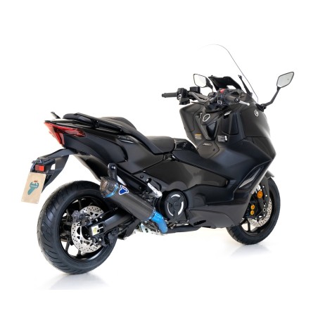 Y12609400BCC, Ligne Termignoni Racing "Black Edition" Carbone Yamaha Tmax 560 2020-2024 & 2025 Euro5+ vue de côté